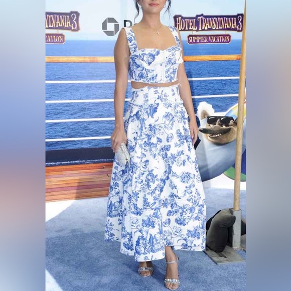 DRA Los Angeles Set Top Sleeve Less- Ruffled Skirt  Floral  Size M- F - Picture 13 of 13